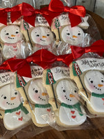 Joy to the World Snowman Gift Cookie (Personalization avail)