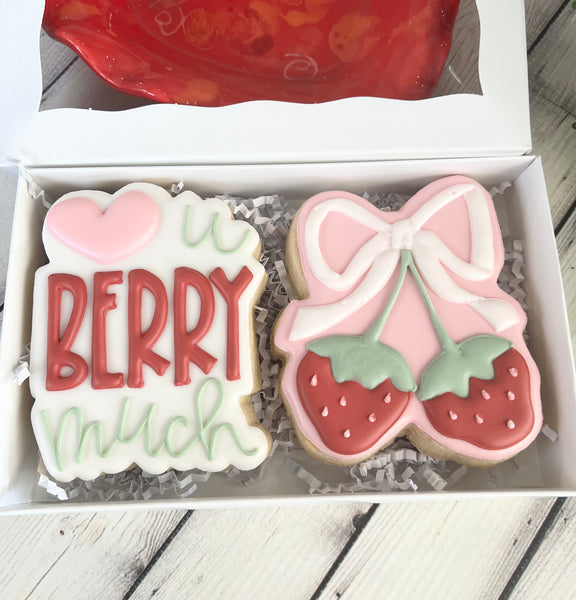 Love You Berry Much Gift Box of Cookies (sets of 2)