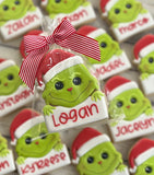 Personalized Grinch Gift Cookie