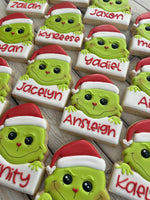 Personalized Grinch Gift Cookie