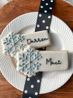 Snowflake Place Card Cookie